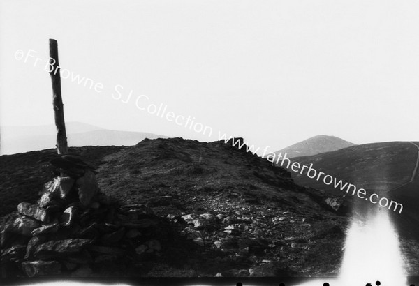 ON THE WAY TO KNOCKMEALDOWN 2609FT EASTER SUNDAY : THE SUMMIT CAIRN